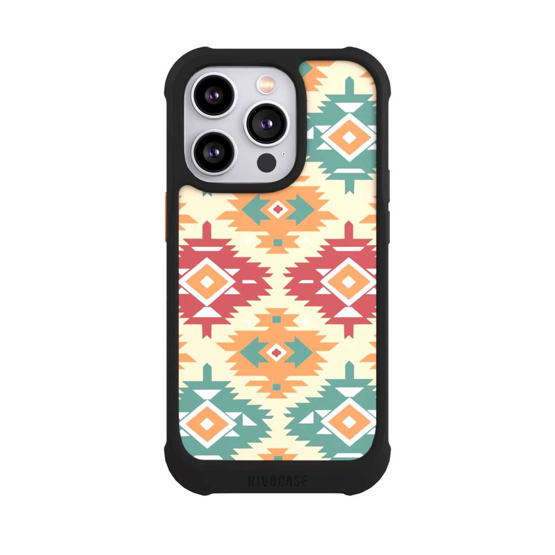 iPhone 14 Pro NIVOmax Modern Tribal Boho Aztec Geometric Design 1