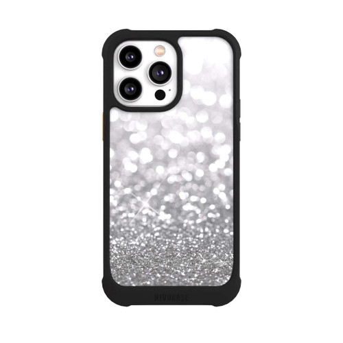Apple iPhone 14 Pro Max NIVOmax Pluie de Paillettes Argentées Look