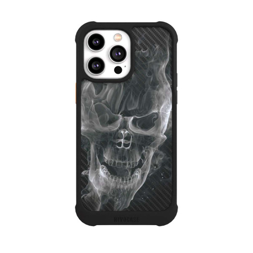 Apple iPhone 14 Pro Max NIVOmax rauchender Totenkopf Carbon
