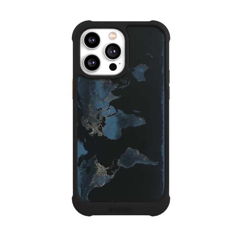 iPhone 14 Pro Max NIVOmax Carte du Monde Nuit