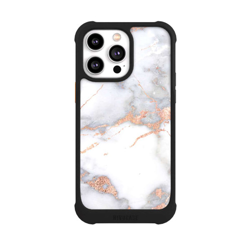 Apple iPhone 14 Pro Max NIVOmax Marbre Blanc et Doré