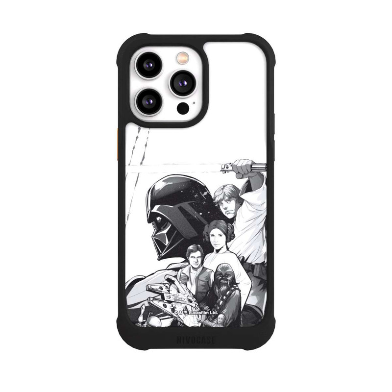 iPhone 14 Pro Max NIVOmax Personnages StarWars - Noir et Blanc