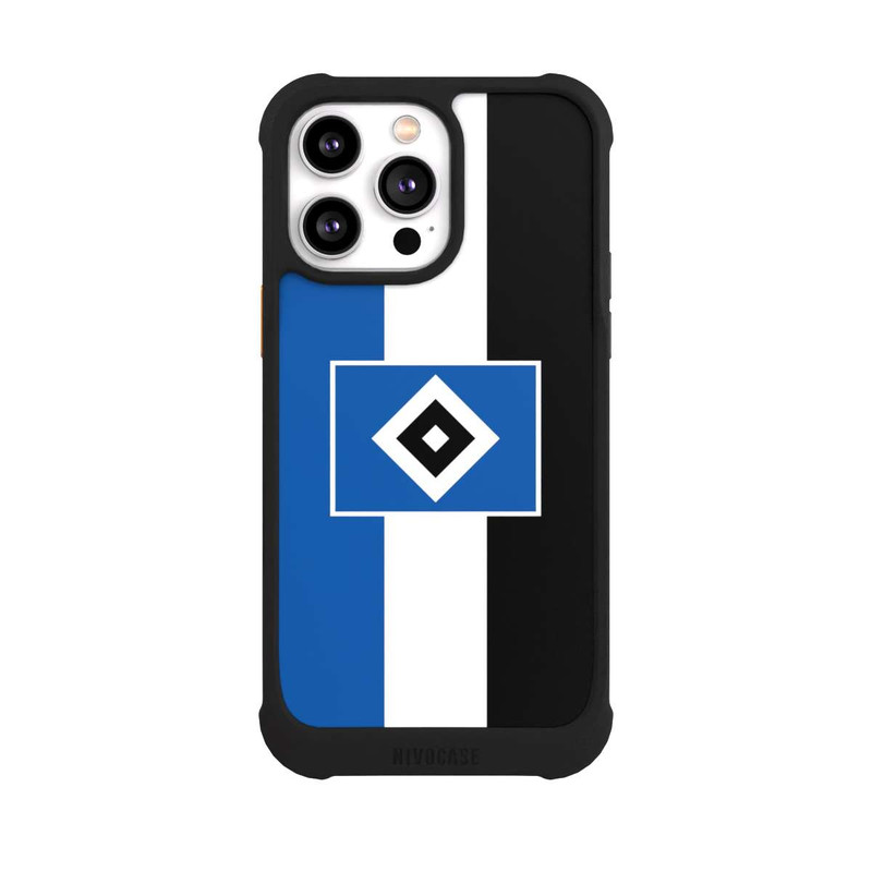 iPhone 14 Pro Max NIVOmax HSV Streifen - Blau-Weiß-Schwarz
