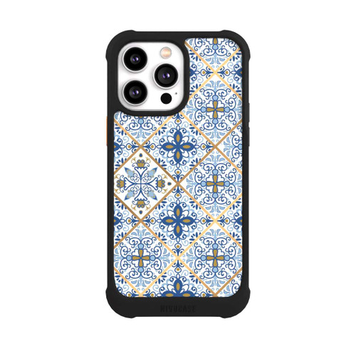 Apple iPhone 14 Pro Max NIVOmax Mosaik Blau-Gold Look