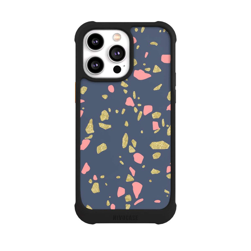 iPhone 14 Pro Max NIVOmax Terazzo Gold-Optik