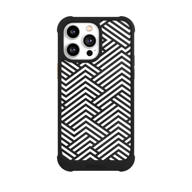 iPhone 14 Pro Max NIVOmax Black and White ZigZag