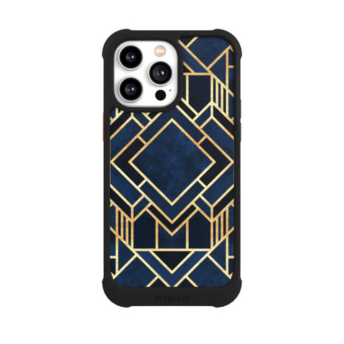 Apple iPhone 14 Pro Max NIVOmax Kunst Deko Blau Golddruck