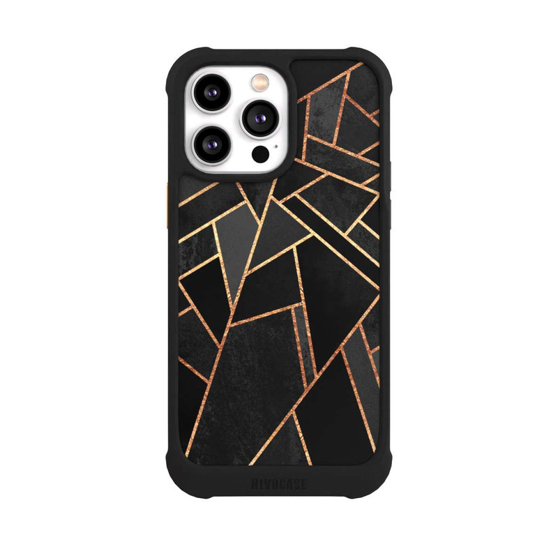 iPhone 14 Pro Max NIVOmax Schwarze Nacht Gold Druck