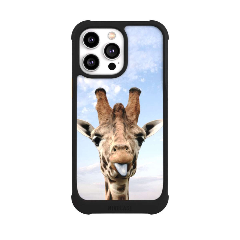 iPhone 14 Pro Max NIVOmax Giraffe auf der Straße