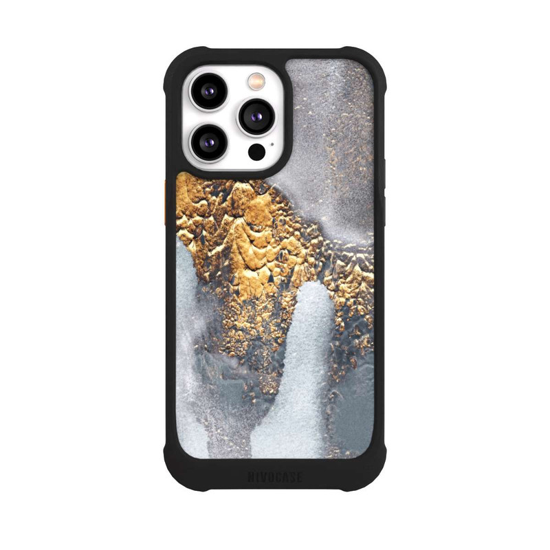 iPhone 14 Pro Max NIVOmax Beton-Gold-Glitzerlook