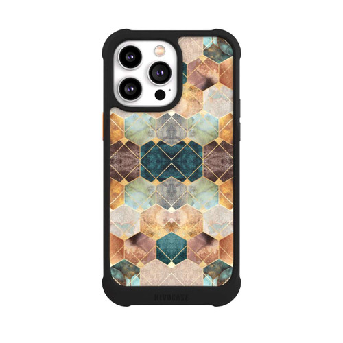 Apple iPhone 14 Pro Max NIVOmax Naturfarbene Sechsecke und Diamanten