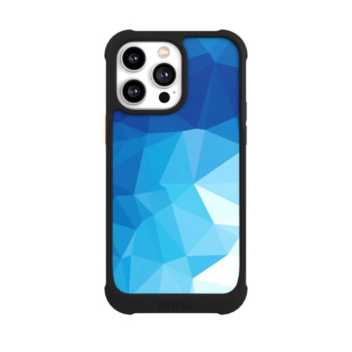 Apple iPhone 14 Pro Max NIVOmax Mosaïque Polygonale Bleue