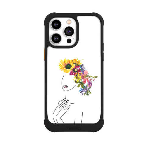 Apple iPhone 14 Pro Max NIVOmax Line Art Frau mit Blumenkrone