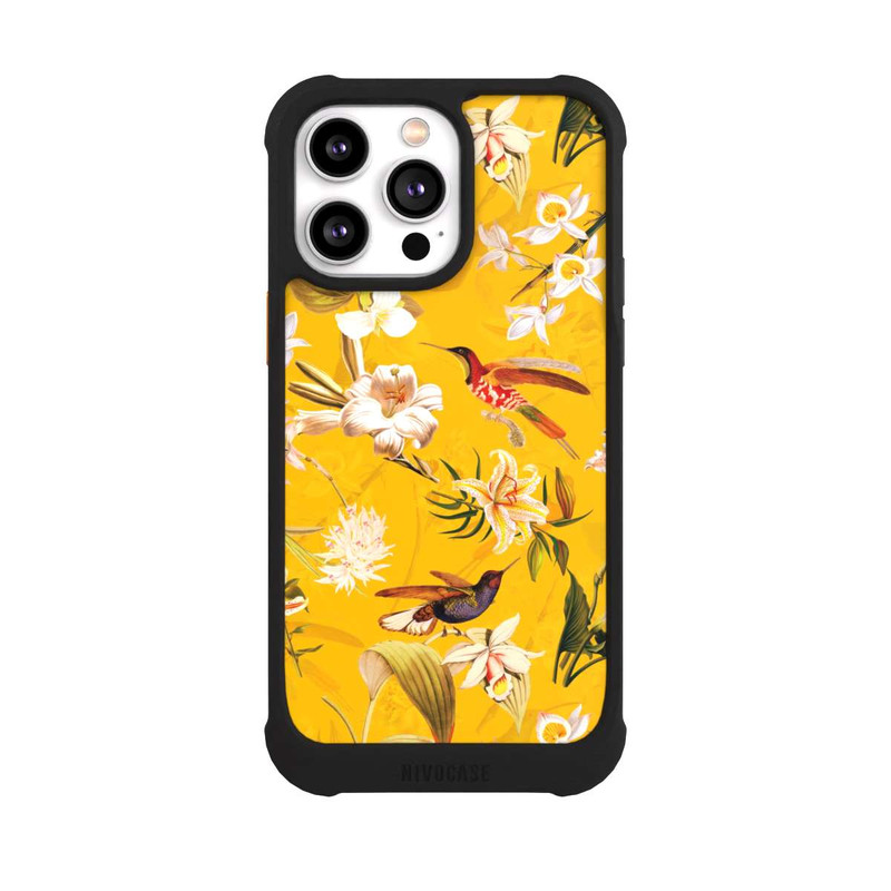 iPhone 14 Pro Max NIVOmax Hummingbird Pattern Yellow