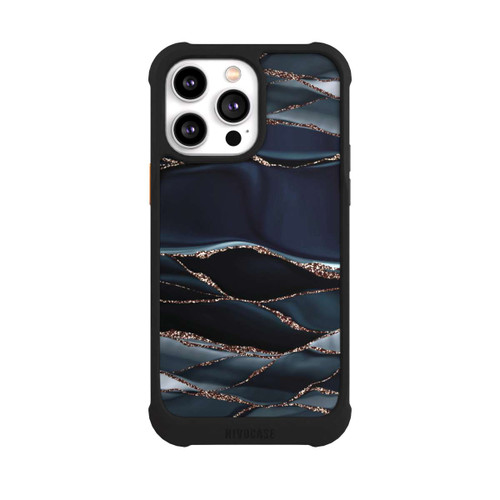 Apple iPhone 14 Pro Max NIVOmax Dark Grey Stripes Golden LooK