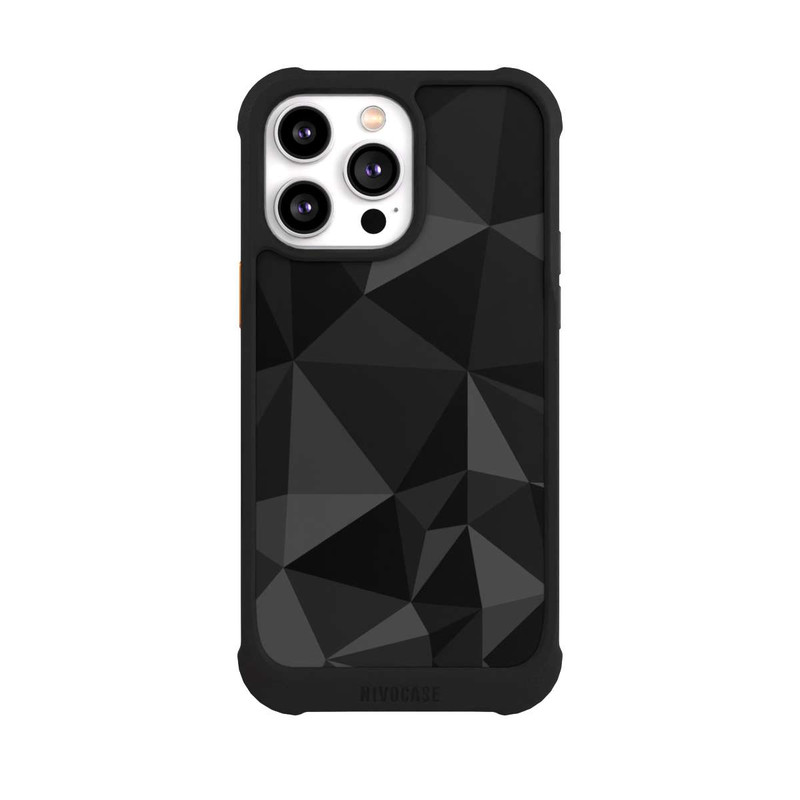iPhone 14 Pro Max NIVOmax Polygonmuster schwarz