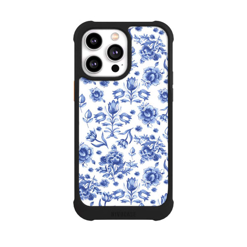 Apple iPhone 14 Pro Max NIVOmax Blue Flower Pattern - Delft (NL)