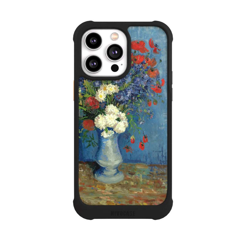 iPhone 14 Pro Max NIVOmax Stillleben Vase mit Kornblumen und Mohnblumen von Vincent Van Gogh