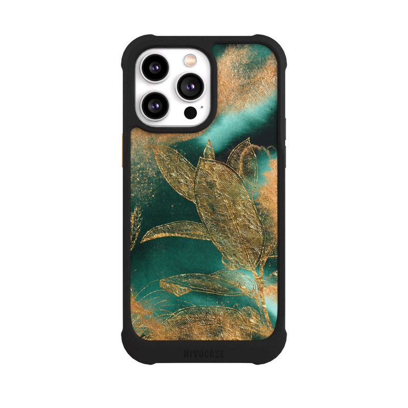 iPhone 14 Pro Max NIVOmax Gold und Grün Natur