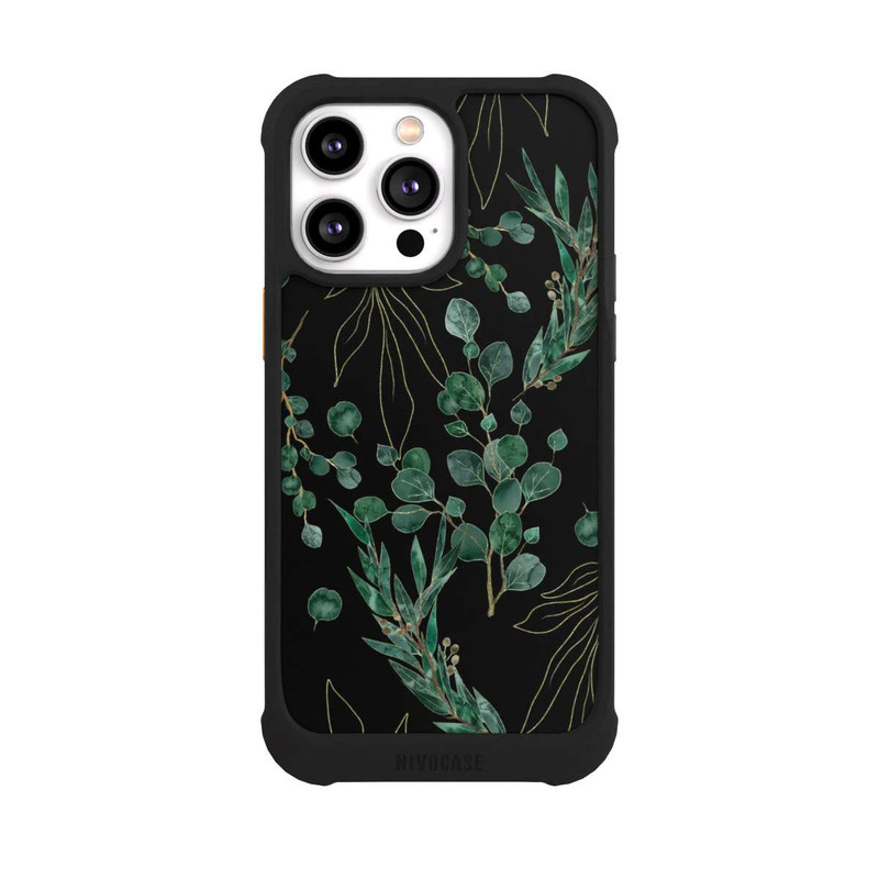 iPhone 14 Pro Max NIVOmax Eukalyptusblätter schwarz