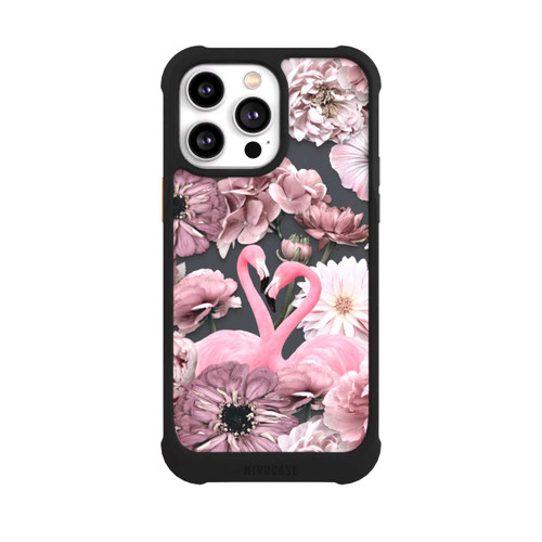 Apple iPhone 14 Pro Max NIVOmax Flamingos in Blumen Muster