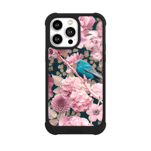 Apple iPhone 14 Pro Max NIVOmax Spatzen im rosa Blumenmuster