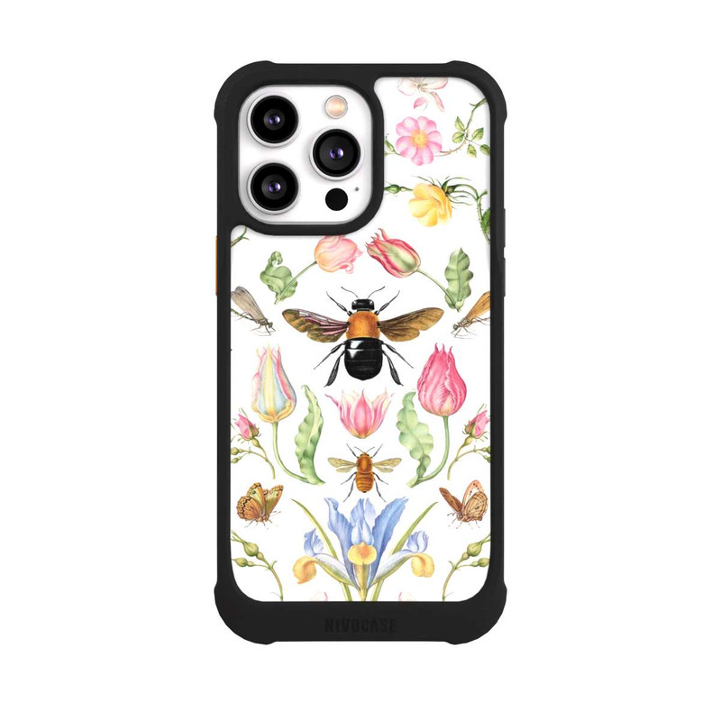 iPhone 14 Pro Max NIVOmax Wildblumen mit Biene weiß