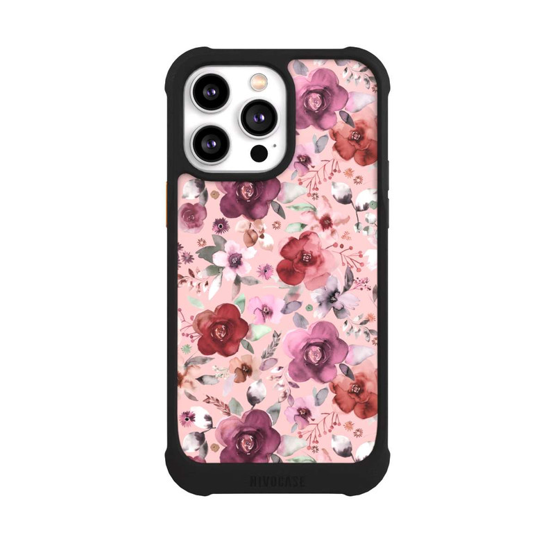 iPhone 14 Pro Max NIVOmax Üppiger romantischer Blumenstrauß rosa