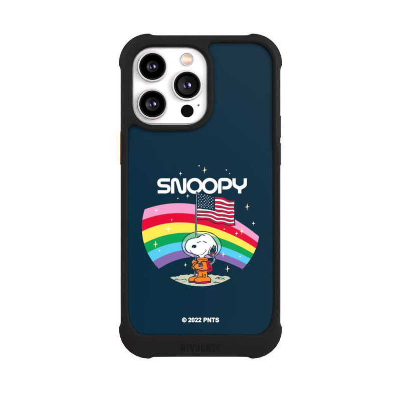 iPhone 14 Pro Max NIVOmax Snoopy Weltraumreisender Regenbogen