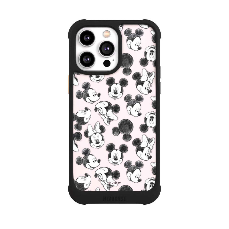 iPhone 14 Pro Max NIVOmax Minnie & Mickey Viele Gesichter Pink