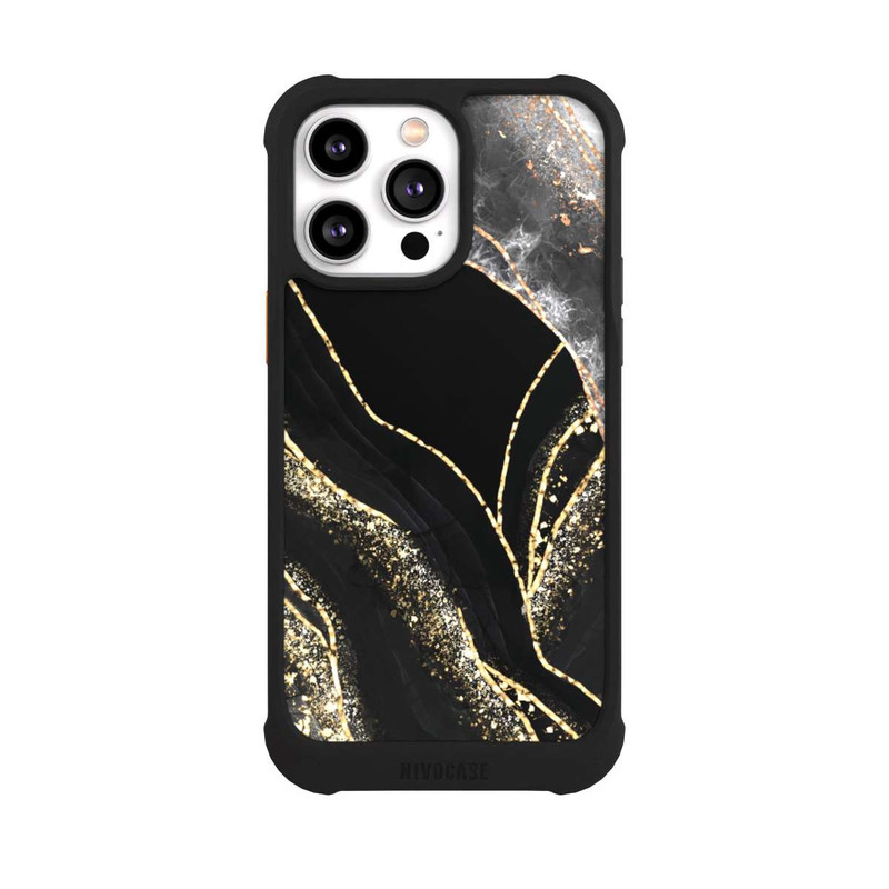 iPhone 14 Pro Max NIVOmax Dark Marble Gold