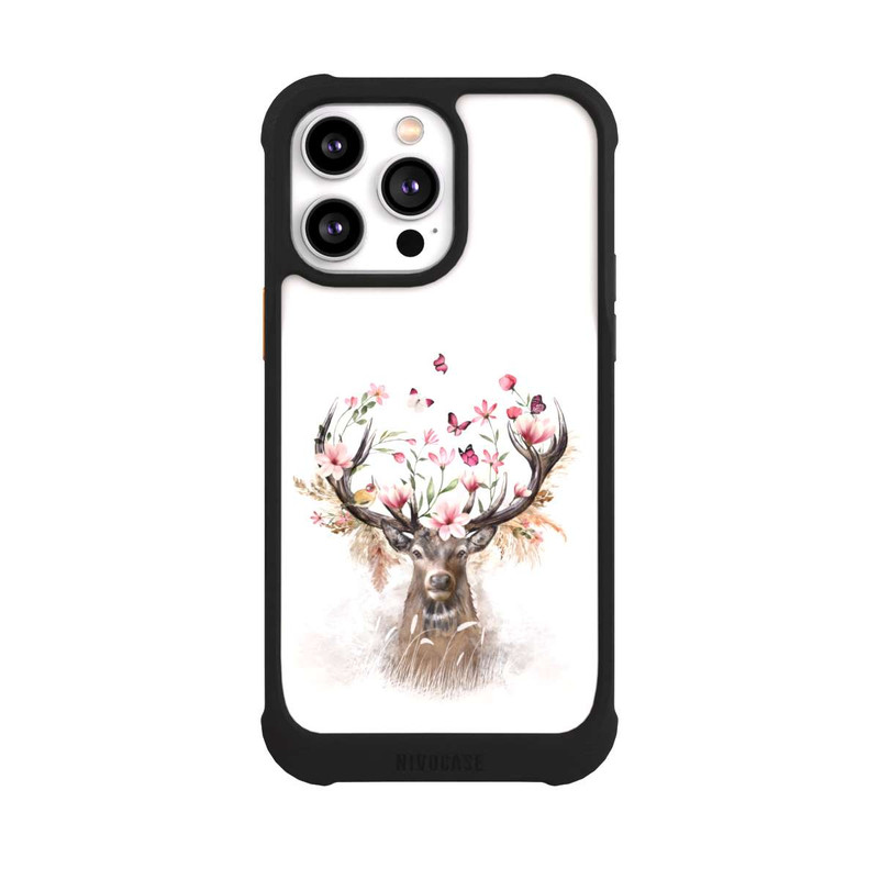 iPhone 14 Pro Max NIVOmax Hirsch Blumen Geweih