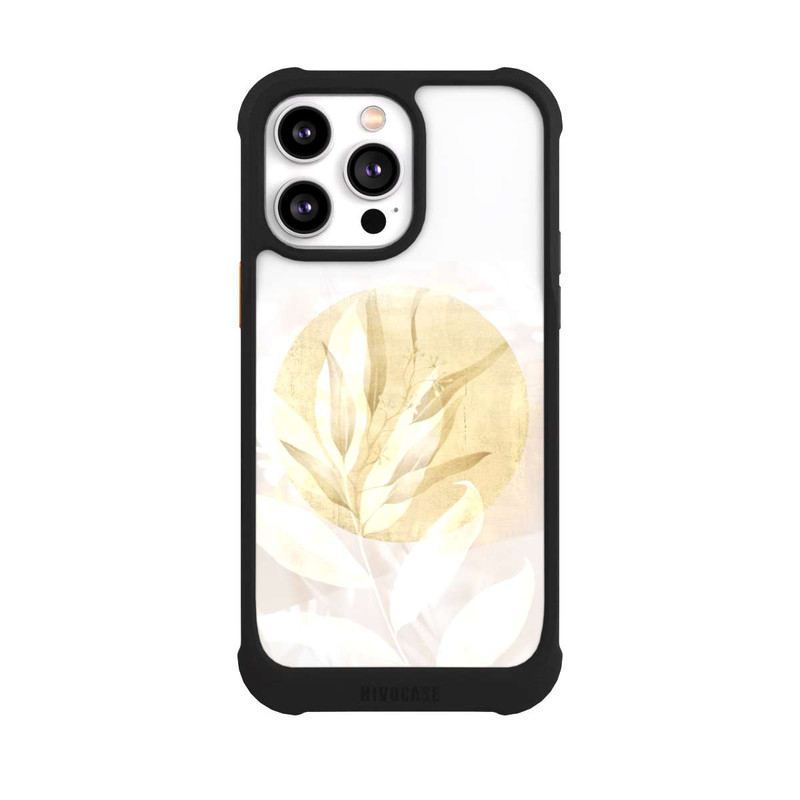 iPhone 14 Pro Max NIVOmax Boho Gold Blumen Kunst