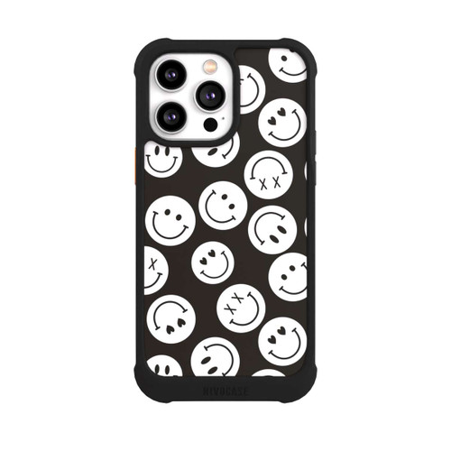 Apple iPhone 14 Pro Max NIVOmax Smiles Emotes Pattern Black And White