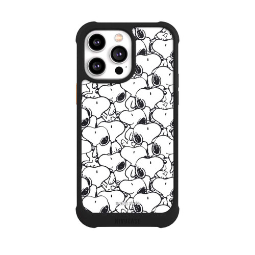 Apple iPhone 14 Pro Max NIVOmax Snoopy Muster Schwarz und Weiß