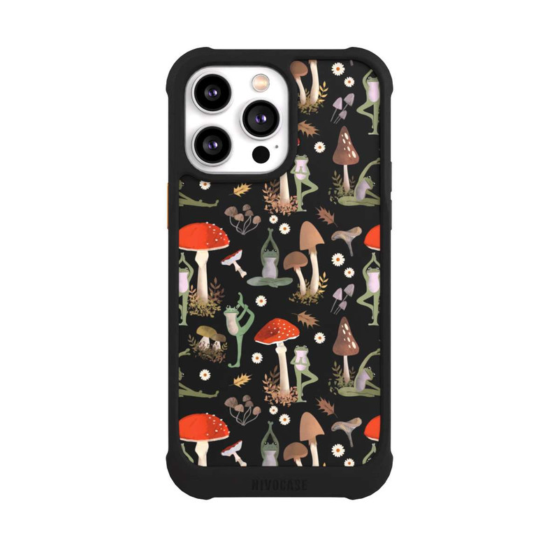 iPhone 14 Pro Max NIVOmax Yoga-Frösche mit Pilzen