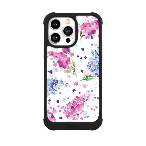 Apple iPhone 14 Pro Max NIVOmax Hortensien Lila und Rosa Blumen
