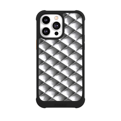 Apple iPhone 14 Pro Max NIVOmax Glamour Silver Squares