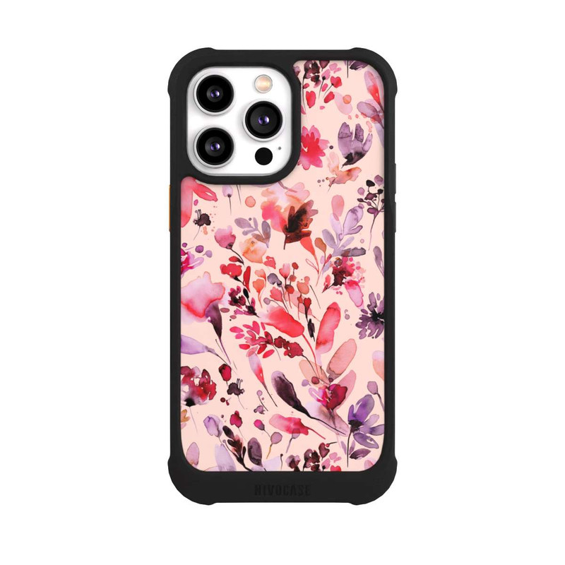 iPhone 14 Pro Max NIVOmax Künstlerische Blumen Viva Magenta