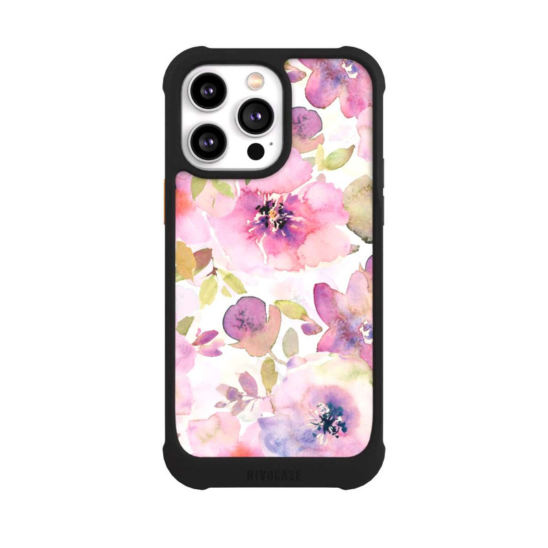 iPhone 14 Pro Max NIVOmax Tapete mit rosa Blumen