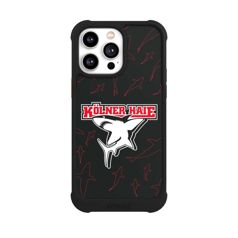 iPhone 14 Pro Max NIVOmax Haie Muster Rot