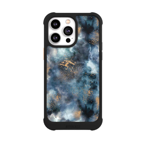Apple iPhone 14 Pro Max NIVOmax Smoky Marble Watercolor Navy