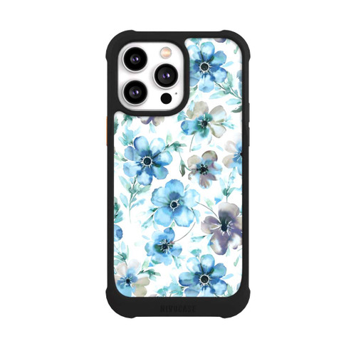 Apple iPhone 14 Pro Max NIVOmax Blaues Blumenmuster Trendy