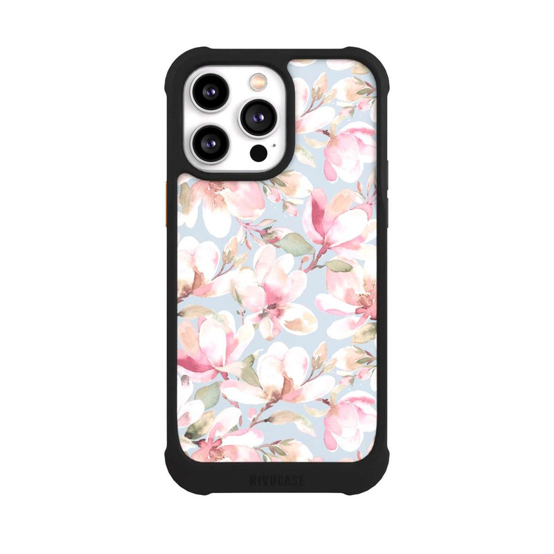 iPhone 14 Pro Max NIVOmax Magnolien Blumen Pastellrosa