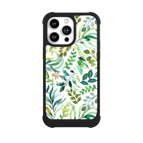 Apple iPhone 14 Pro Max NIVOmax Aquarell Palmenblätter Botanisch Grün