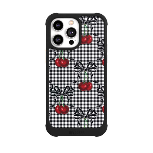 Apple iPhone 14 Pro Max NIVOmax Kirschen Muster Schwarz