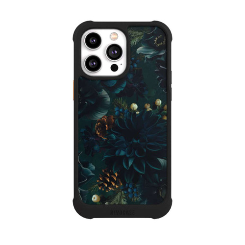 Apple iPhone 14 Pro Max NIVOmax Blumenmuster Grün und Blau