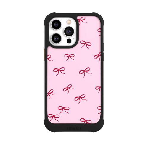 Apple iPhone 14 Pro Max NIVOmax Schleifen Muster Rot Pink