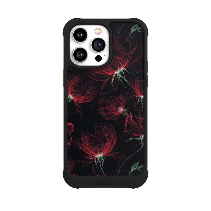 iPhone 14 Pro Max NIVOmax Tapete mit roten Blumen