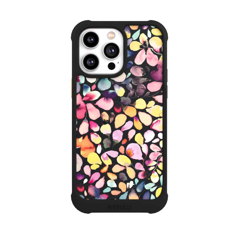 iPhone 14 Pro Max NIVOmax Eucalyptus Watercolor Leaves Black